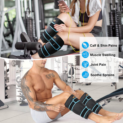 Suzzipad Shin Splint Ice Packs for Injuries Resuable Gel