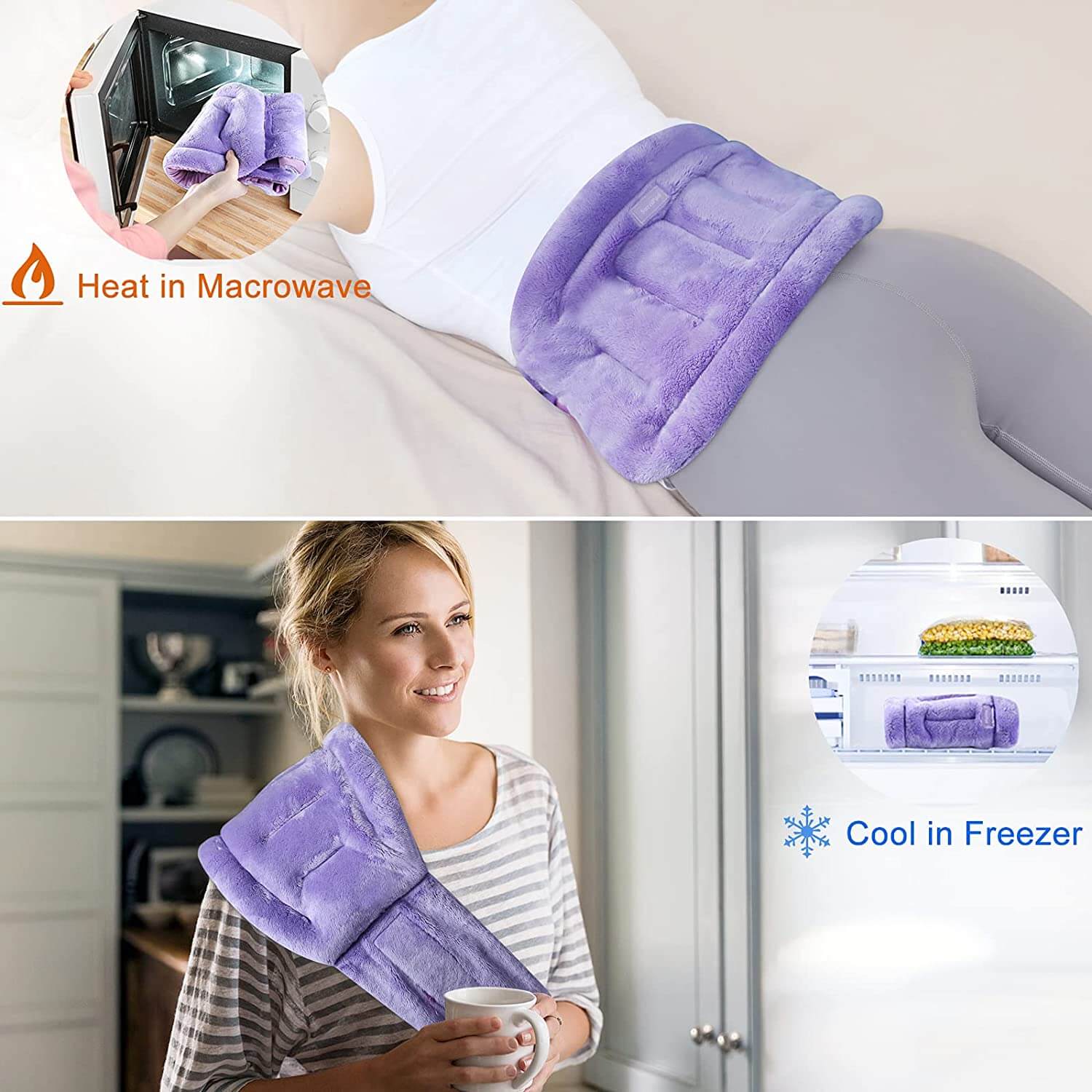 SuzziPad Microwave Heating Pad for Back Pain Relief