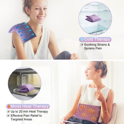 Products SuzziPad Heating Pad Microwavable for Pain Relief with Washable Cover, 7 x12" Reusable Heat Pad for Shoulder, Belly, Elbow, Knee