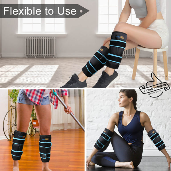 Suzzipad Shin Splint Ice Packs for Injuries Resuable Gel