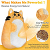 SuzziPad Cute Microwave Heating Pads for Cramps & Period Pain Relief, Weighted Stuffed Animals for Anxiety & Cuddle; Stress Relief Gifts for Women & Girls; Moist Heat Pack with Washable Cover, Cat