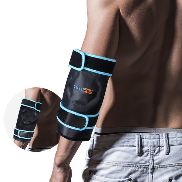 SuzziPad Elbow Ice Pack for Injuries with Double-Sided Fabric Cover